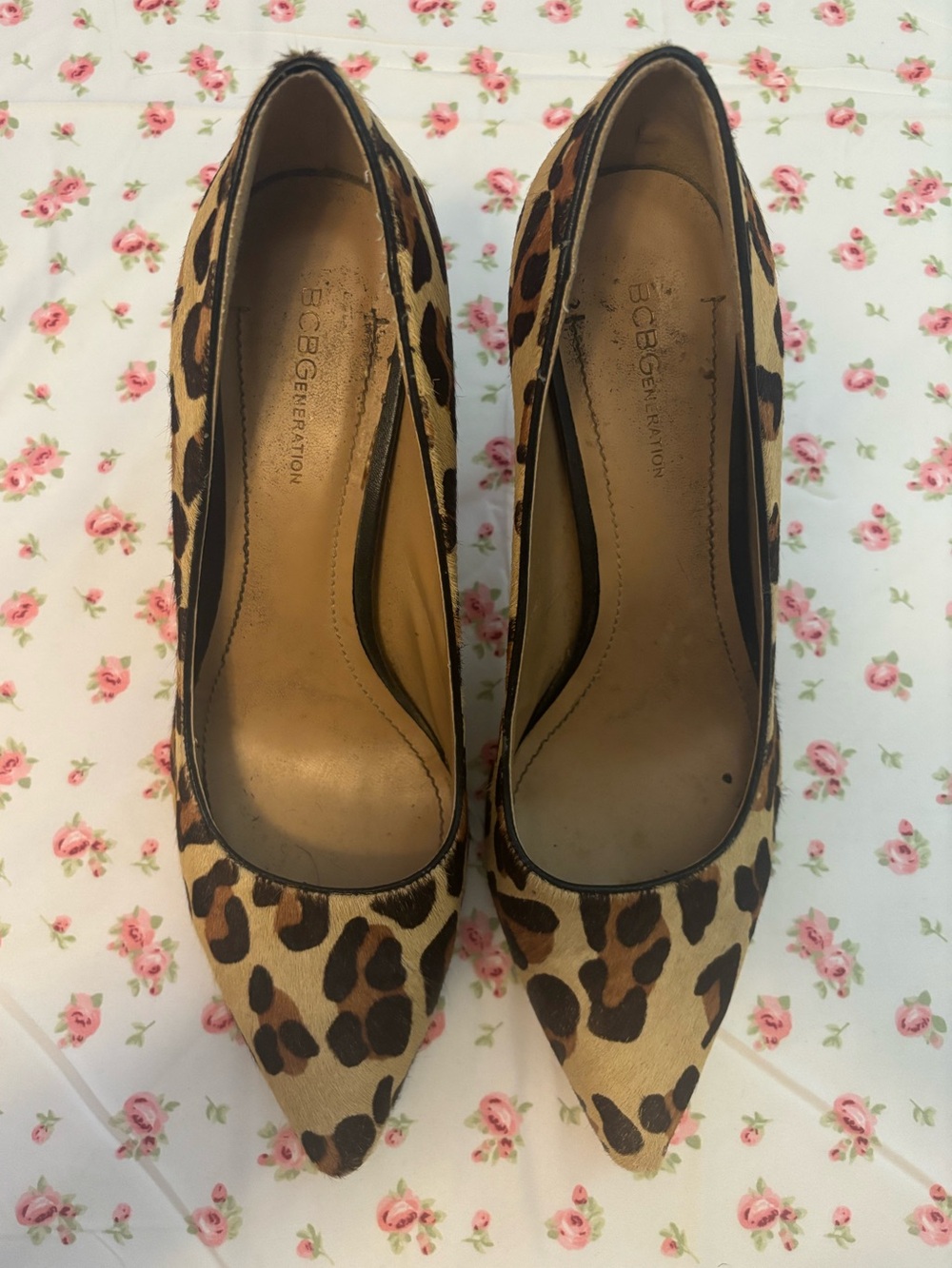 BCBGeneration Leopard-Print Pointed Toe Pumps